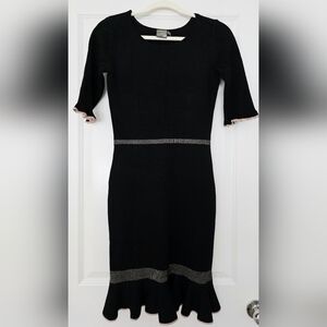 Elegant Black Dress with Rose Gold Accents